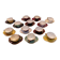 Rare service moka/café 13 cups iridescent porcelain Sarreguemines 19th century