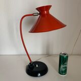 Vintage lamp 1960 desk diabolo red cardinal - 45 cm