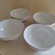 Set of 4 bowls purple porcelain decoration