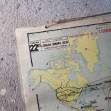 Old map Vidal Lablache 22 Community planisphere - 1950
