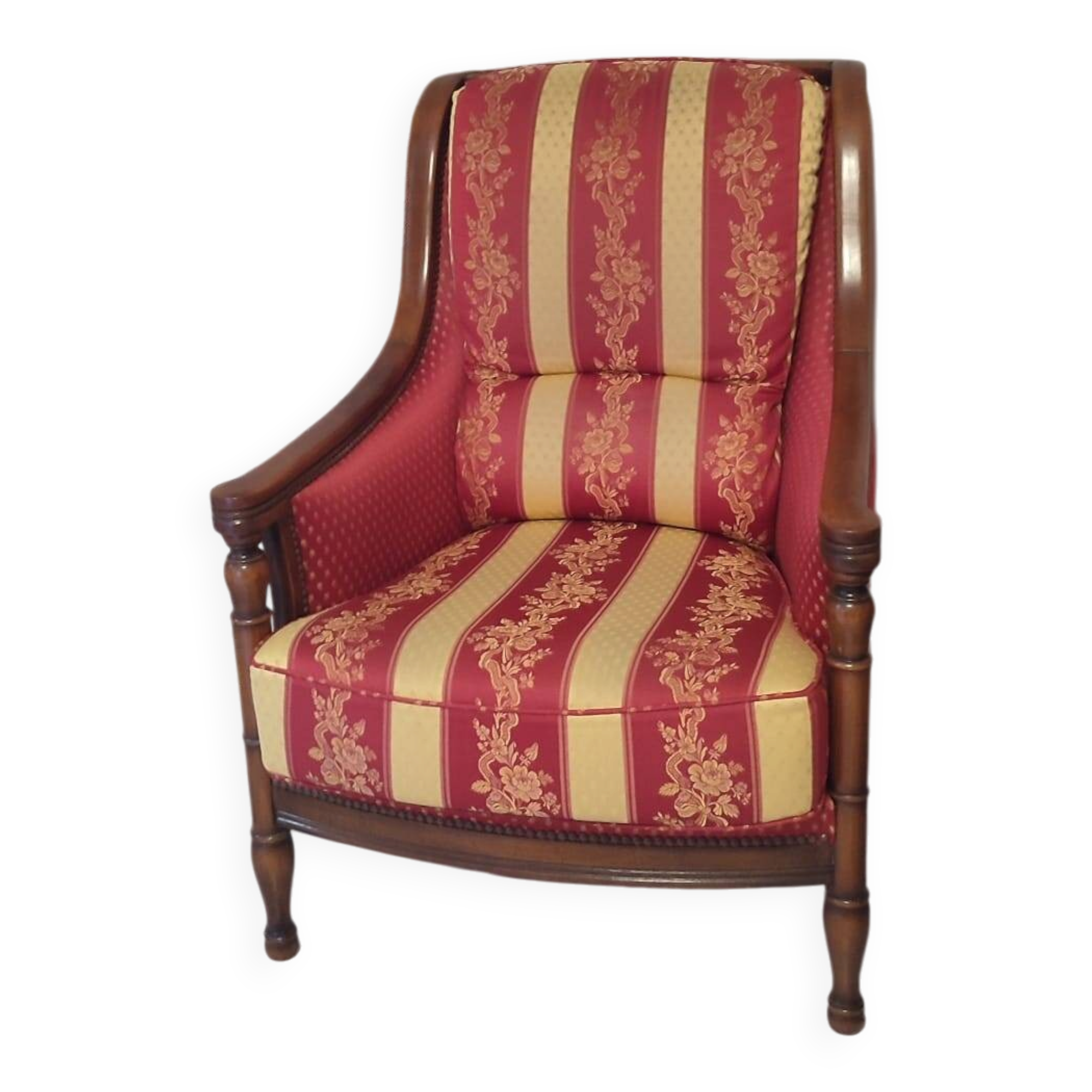 Lot de 5 fauteuils (2 voltaire et 3 fauteuils classiques bois massif)