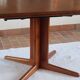 Table à manger danoise extensible en teck, pied central