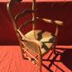 Rustic chair Louis XV mulched in cherry