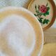 6 small dessert plates in vintage Chantilly Longchamp sandstone
