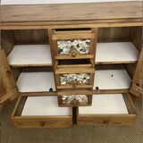 Commode en pitchpin massif vintage