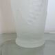 Frosted glass vase, made in Italy, decorated with apples and grapes