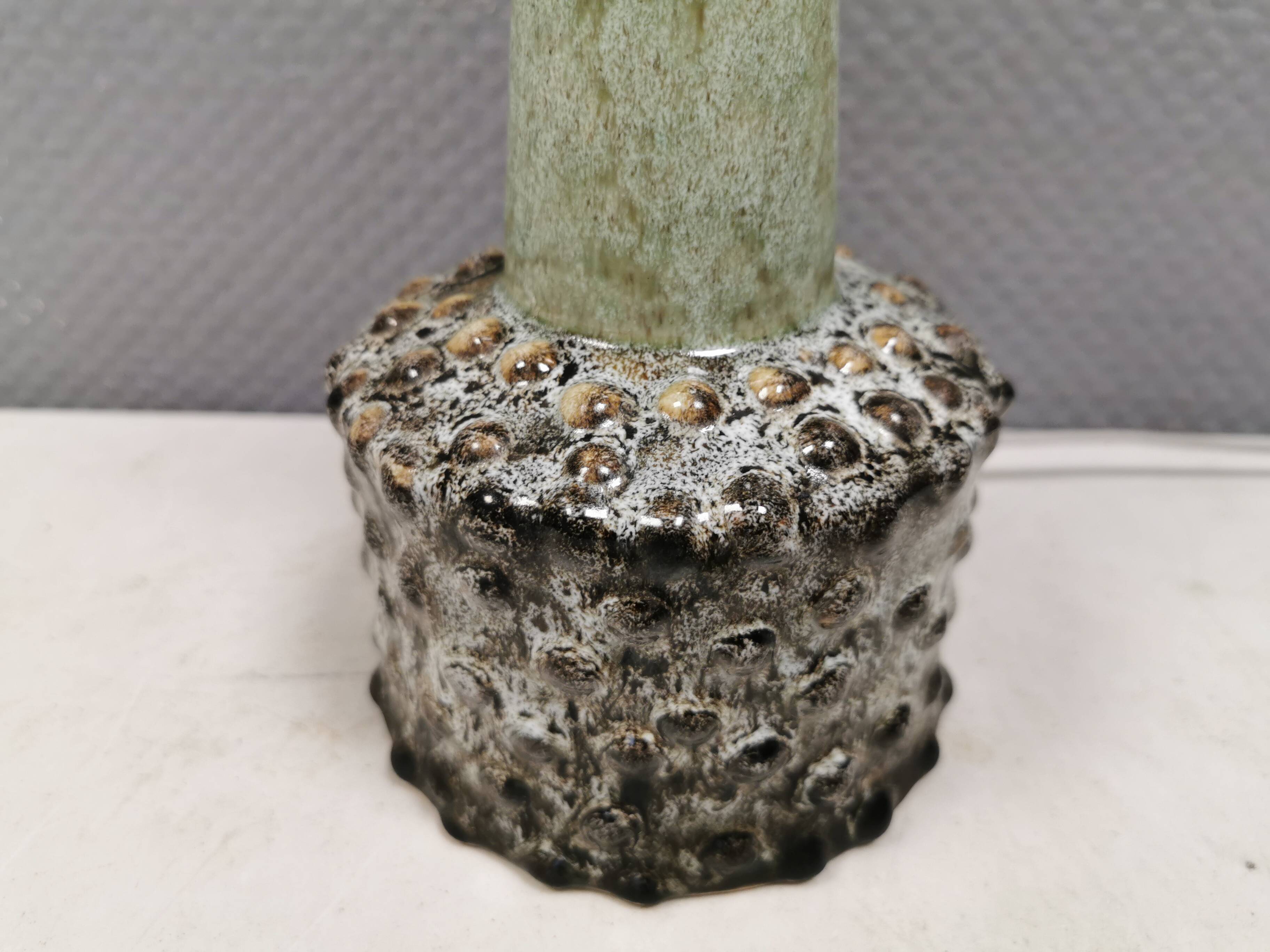 Danish table lamp in ceramic with a beautiful mint green glaze.