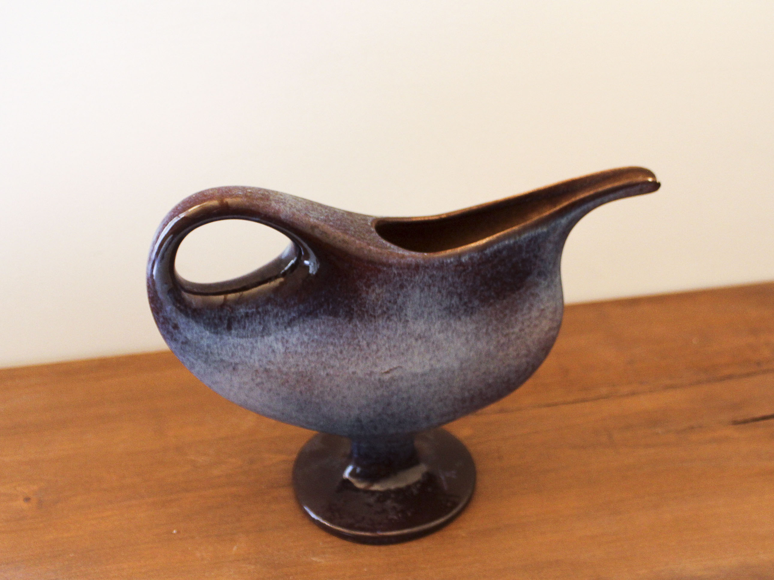 Fred and Andrée Stocker ceramic pouring vase 60s