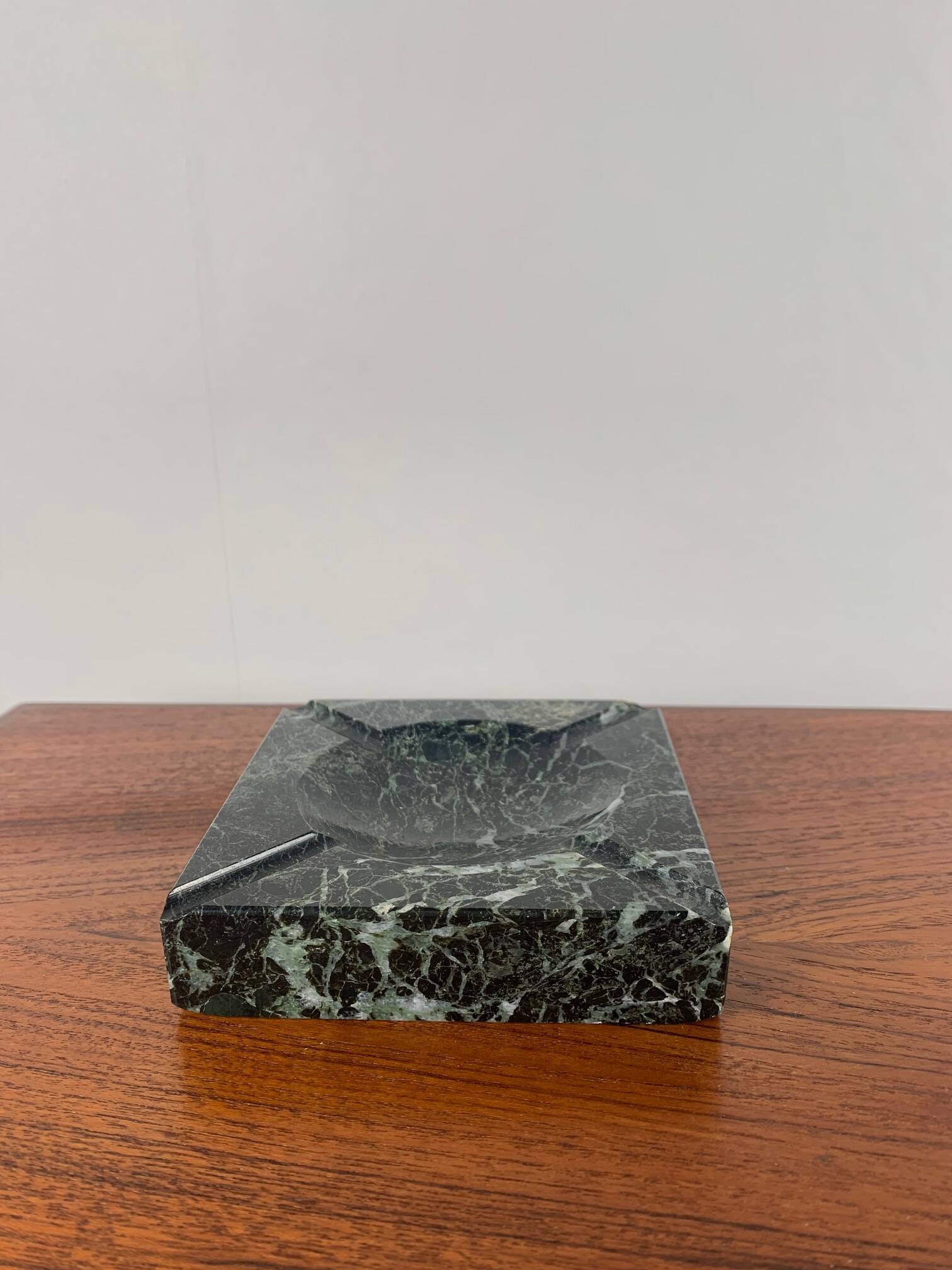 Vintage black marble ashtray, 1970