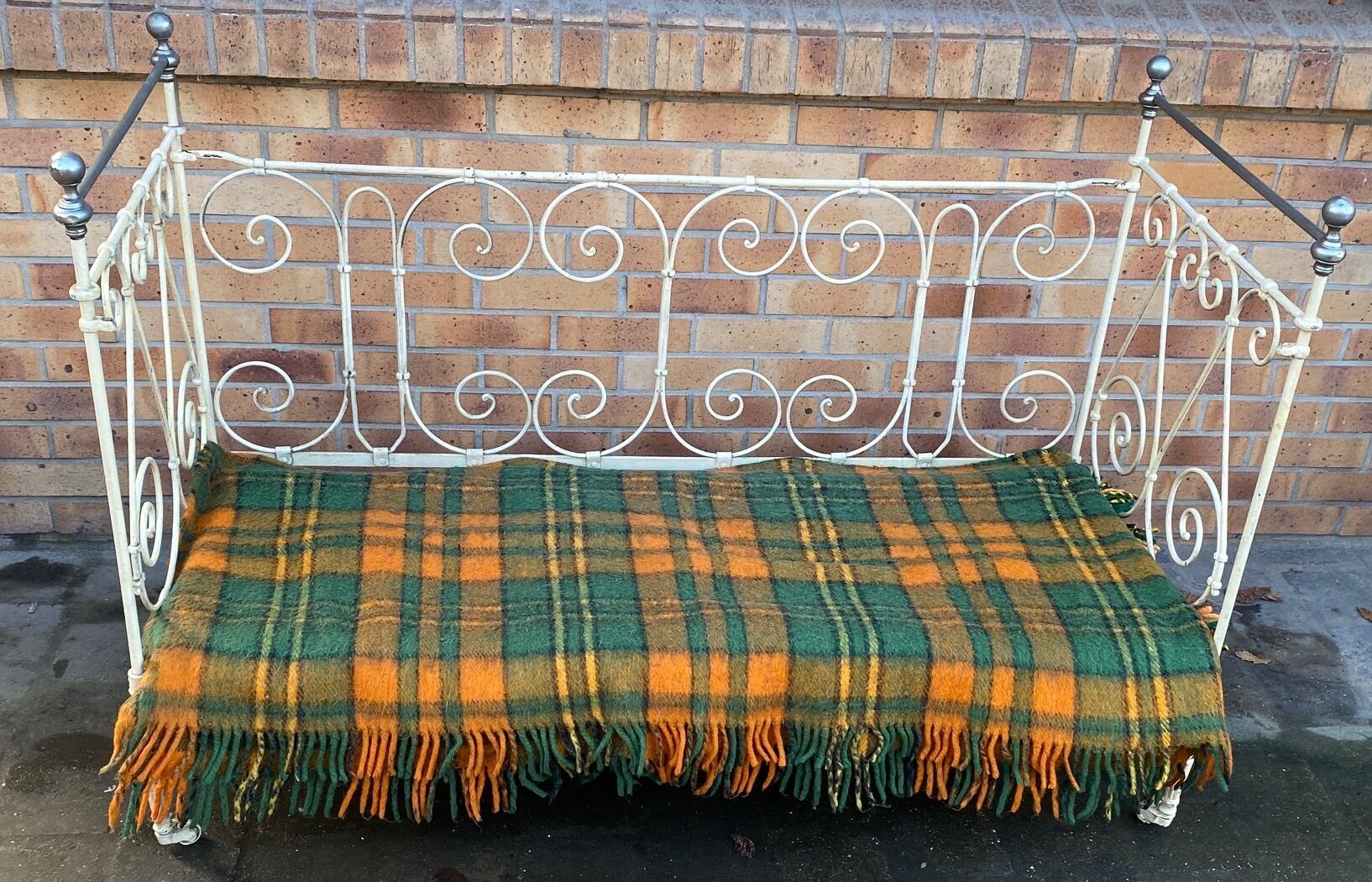Wrought iron cot