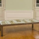 Table basse vintage en céramique de Roger Capron