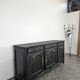 Enfilade rustique réchampie noir et or