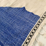 Moroccan Berber Kilim carpet ecru with colorful flats 264x204cm