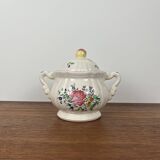 Antique Lunéville sugar bowl, Réverbère model, 1887