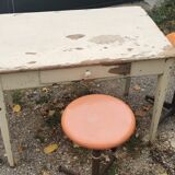Tabouret Industriel vintage jaune