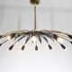 Lustre des années 50 en laiton pour 16 ampoules, diamètre 100cm