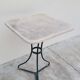 Parisian bistro pedestal table in antique marble