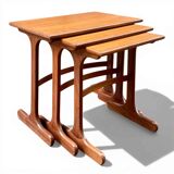 Scandinavian nesting tables in teak from the 1960s.