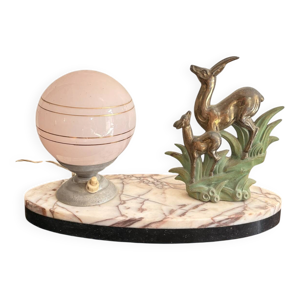 Ancien lampe de table - figurant