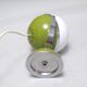 Lampe boule italienne blanc et kaki années 70