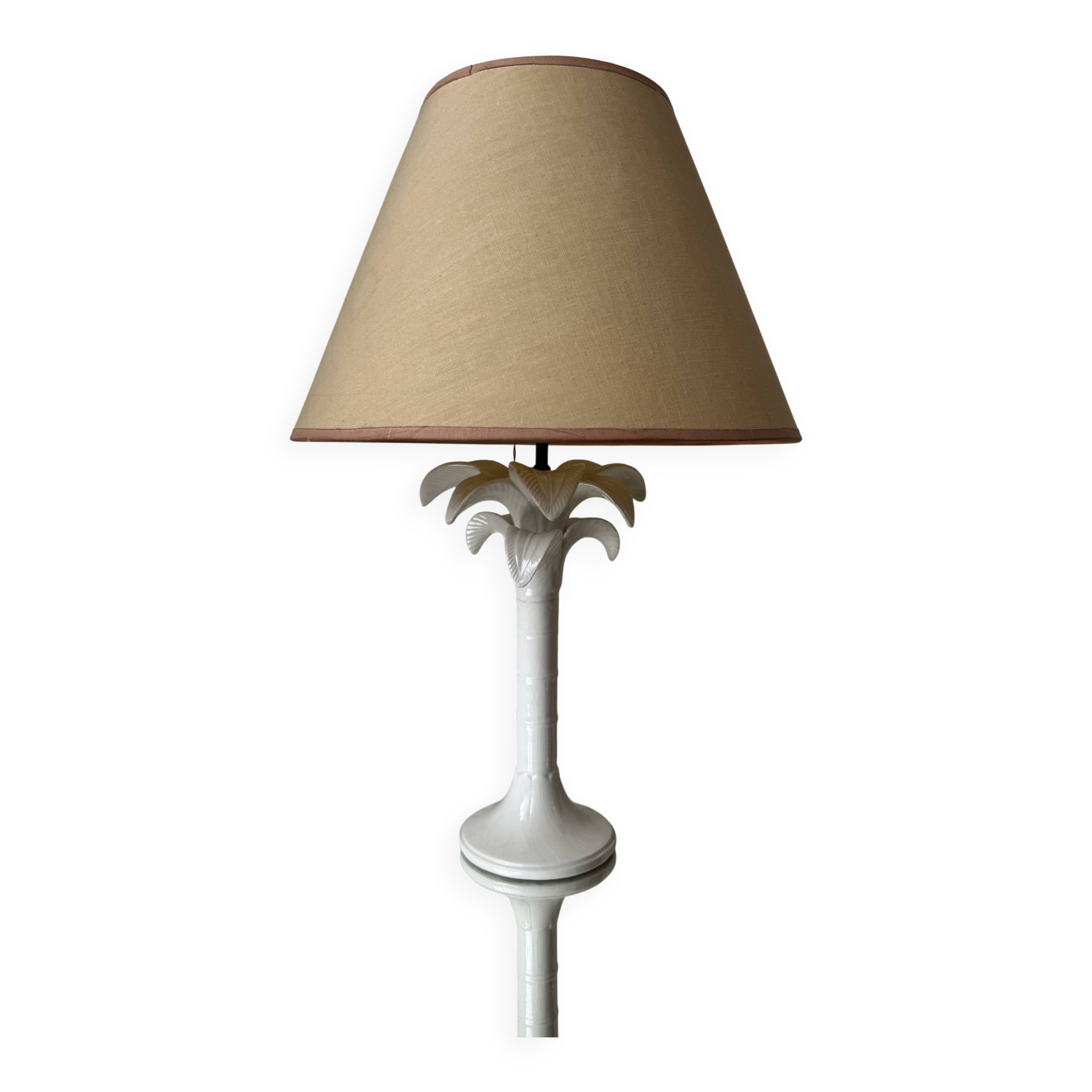 Ceramic palm tree lamp Tommaso Barbi 1960s
