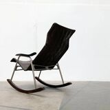 Mid-century Japanese space age folding rocking chair by Takeshi Nii, 1960s