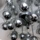 Reggiani, Vintage Italian Space Age Glass and Chrome Chandelier, 1970s