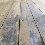 Àncienne table d’atelier sur tréteaux