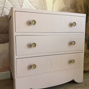 Vintage chest of drawers revisited in old powder pink