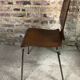 Vintage Scandinavian chairs (series of 4) in thermoformed wood 1970