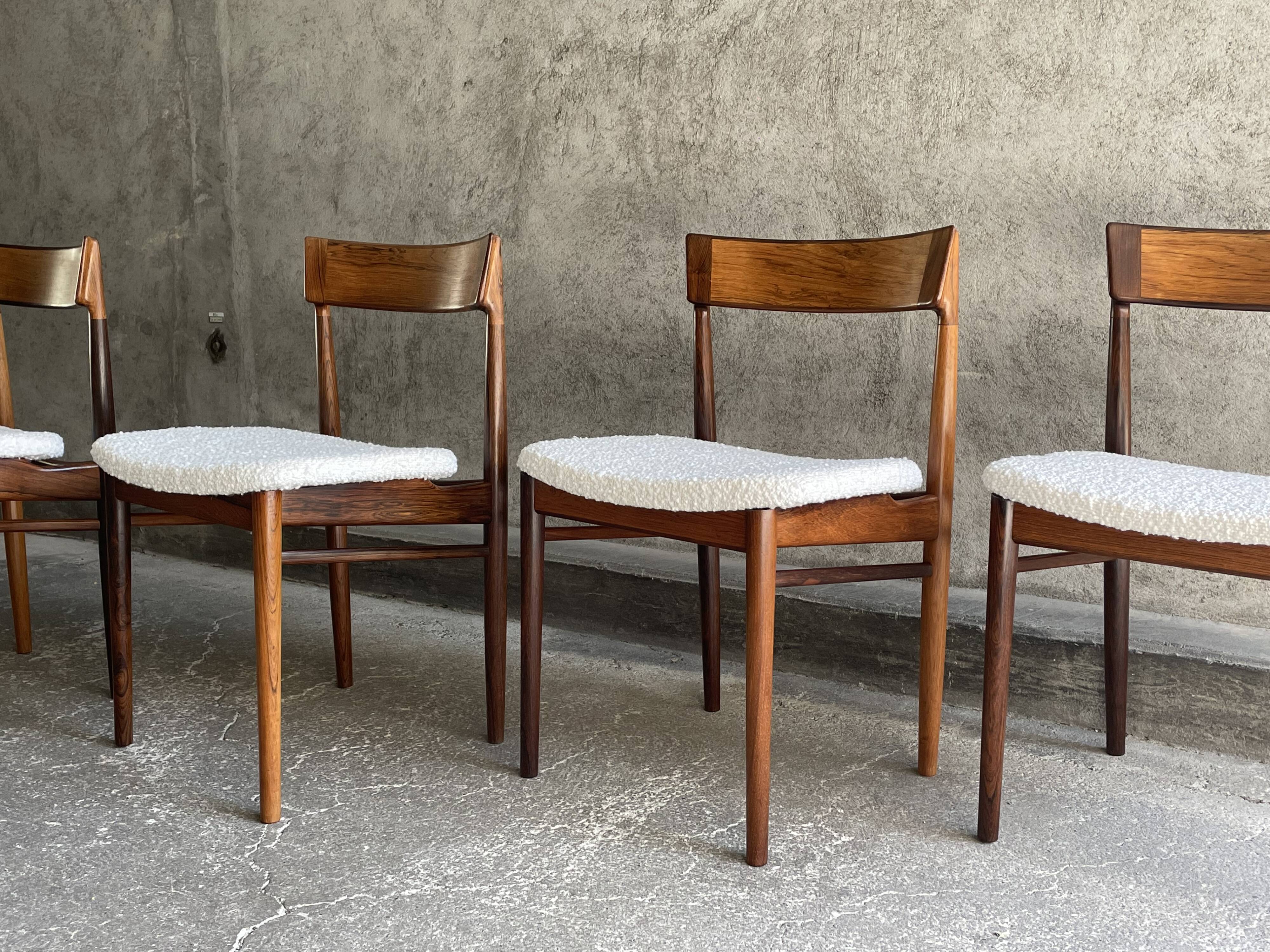 4 Danish rosewood chairs by Rosengren Hansen, 1960s