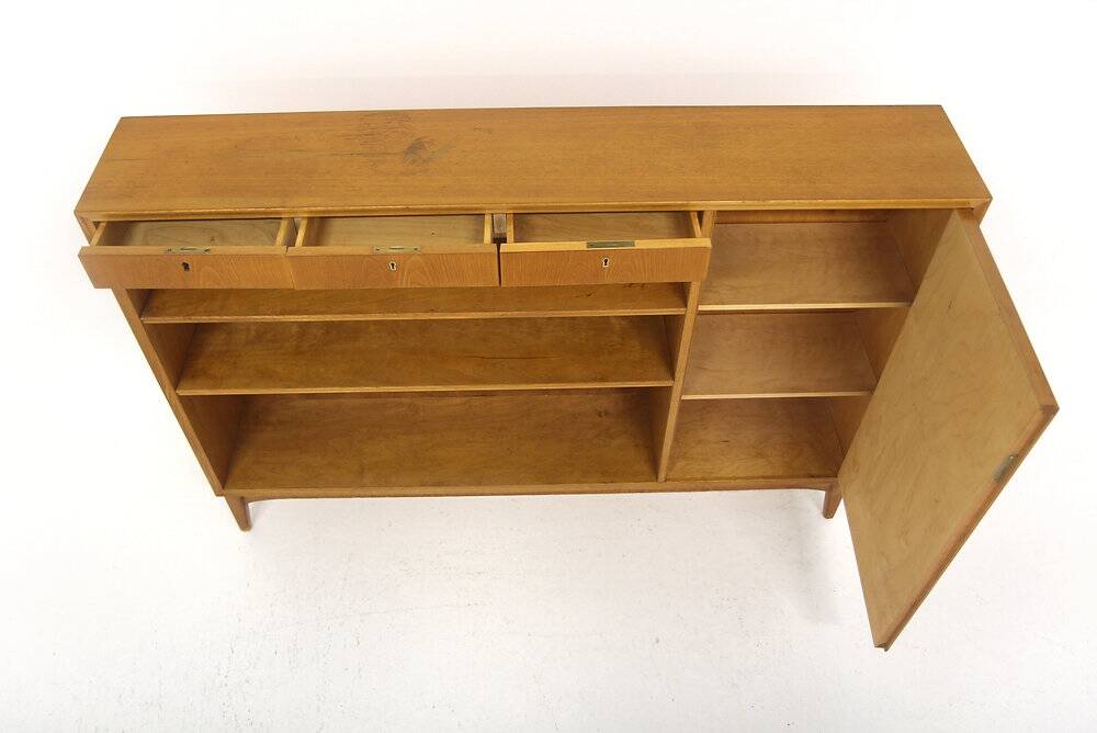 Scandinavian library in elm, Swedish Modern, Sweden, 1940