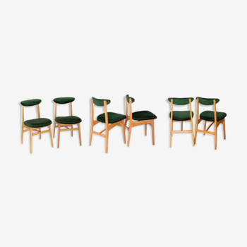 Ensemble de 6 chaises retapissées