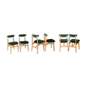 Set of 6 chairs retapissees