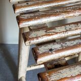 Patinated workshop stool old early twentieth century