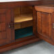 Art Deco carved geometric sideboard by Charles Dudouyt in oak, France ca. 1