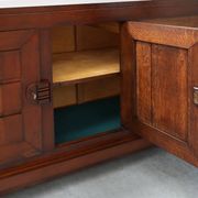 Art Deco carved geometric sideboard by Charles Dudouyt in oak, France ca. 1