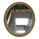 Large oval mirror in wood gilded with fine gold