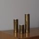 3 brutalist brass candle holders from Staffan Englesson AB | Sweden | 1970s