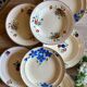 Set of 10 mismatched vintage soup plates