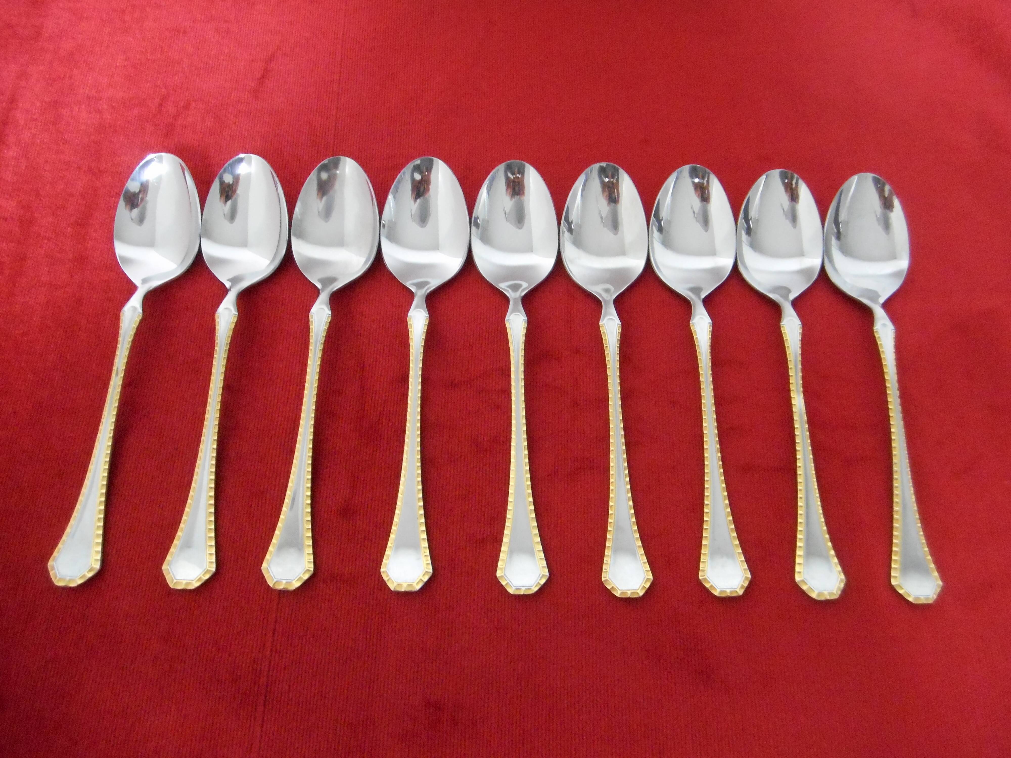 Householder Solingen Bestecke gold-plated 59 pieces in briefcase and bulk