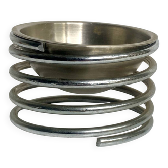 Stainless steel ashtray from the 70s