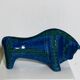 Aldo Londi Bitossi Rimini Taureau Bleu Italie, années 1960