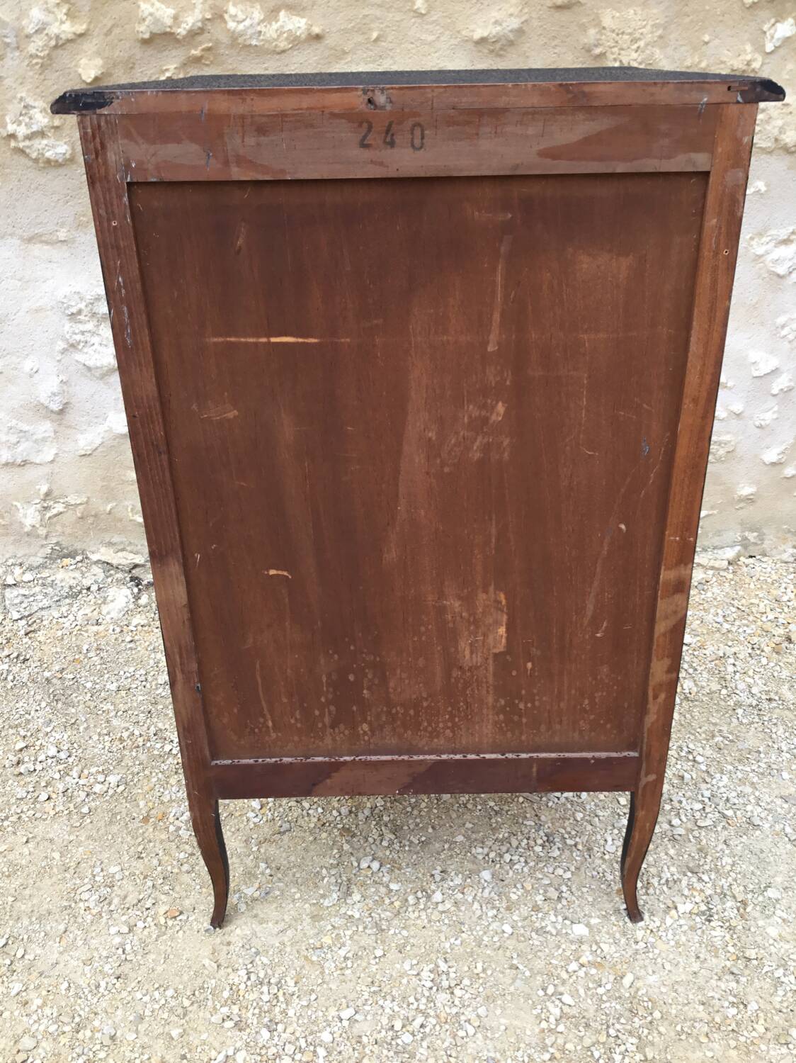 Louis XV style black patinated cherry wood display case