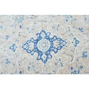 1970s Vintage Persian Handmade Wool Cotton Blue Area Rug 297x400