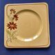6 square dessert plates, ironstone. 1940s-50s.