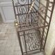 Baker metal and brass shelf