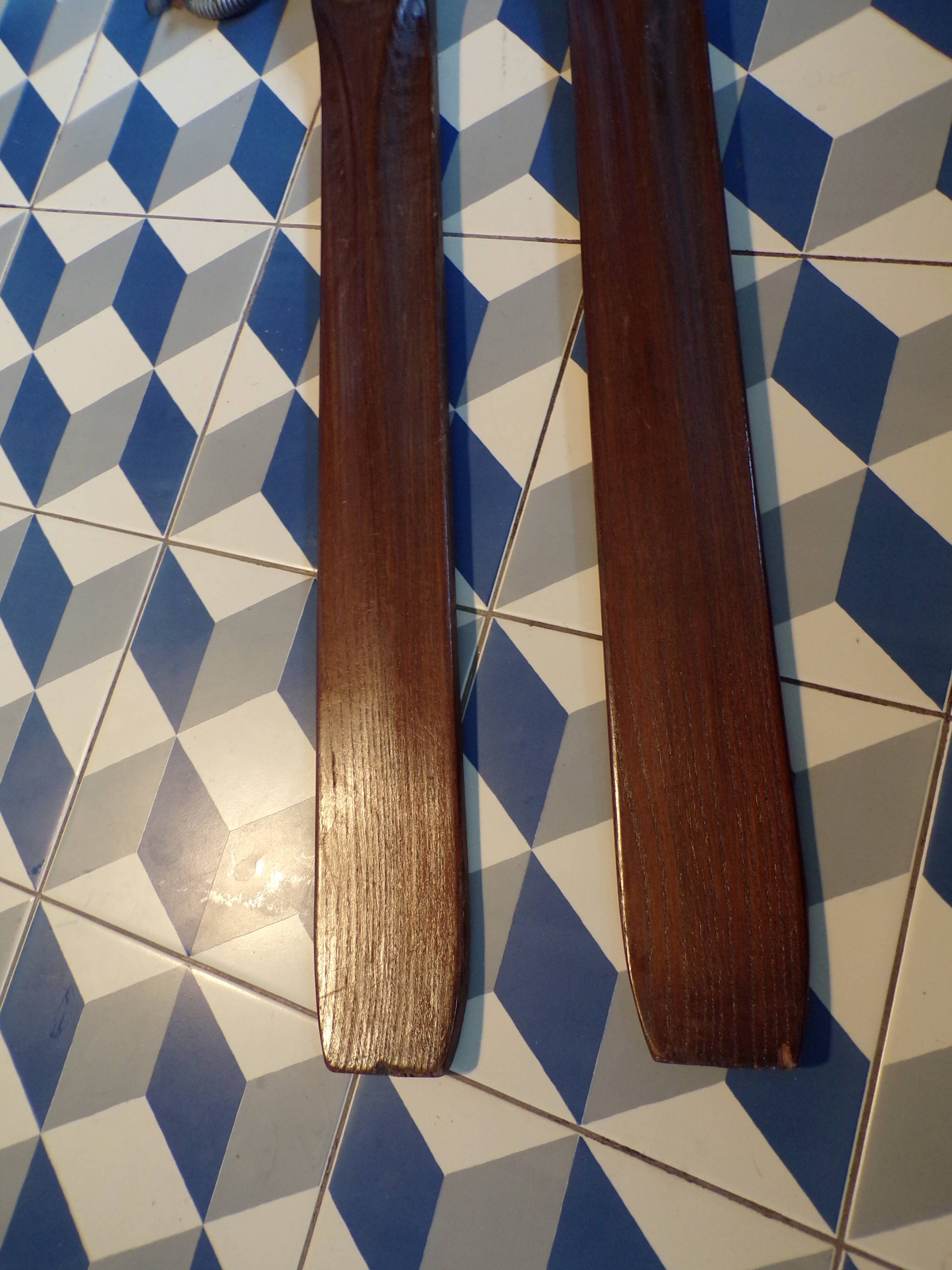 Vintage wooden skis 191cm