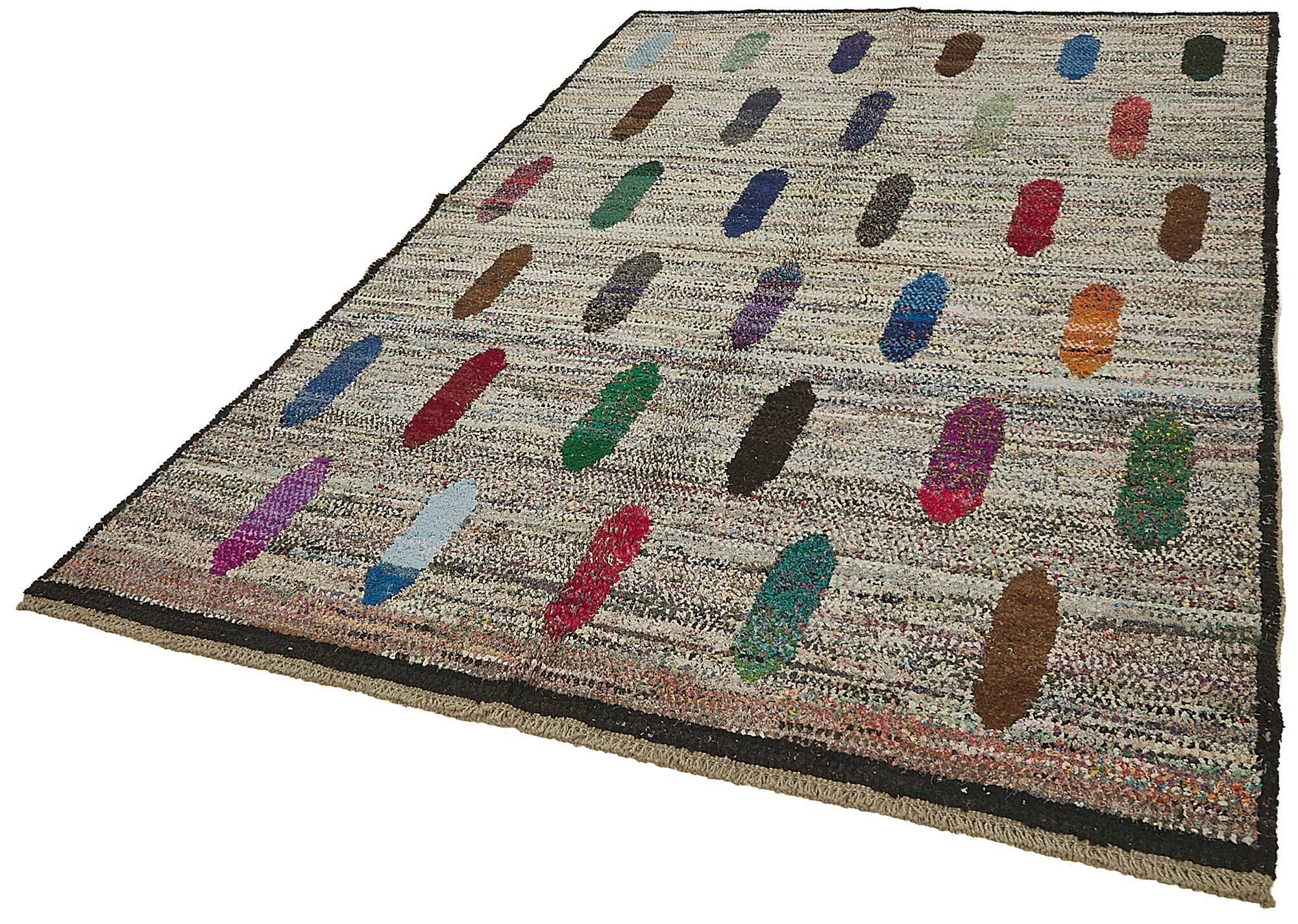 Handwoven Turkish Recycled Boho Rug 194 cm x 296 cm