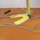 Metal desk lamp to install , Vintage design , anise green fork foot